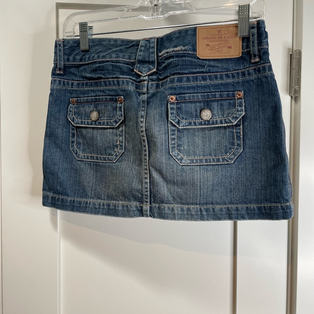 Cute denim mini skirt